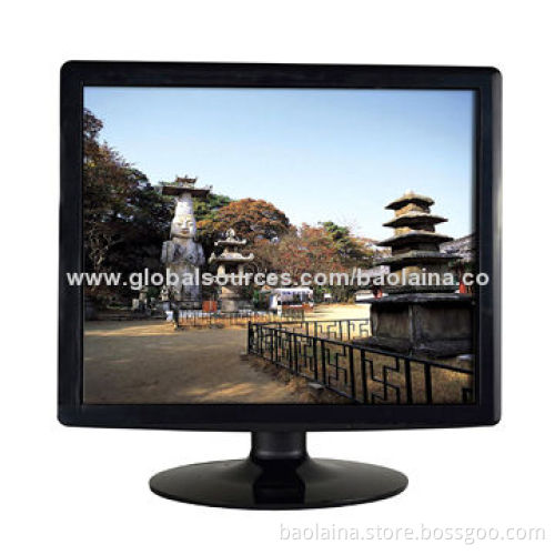 17 inch industrial LCD monitor plastic stand VGA/DVI input
